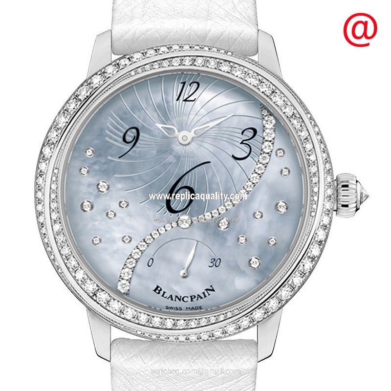 Blancpain WOMEN 3650A-3554L-58B Automatic 18kt White Gold & Diamond White
