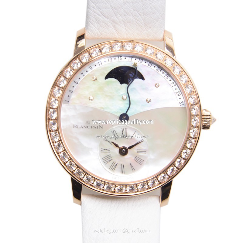 Blancpain WOMEN 3653-2954-58B Automatic 18kt Rose Gold & Diamonds White