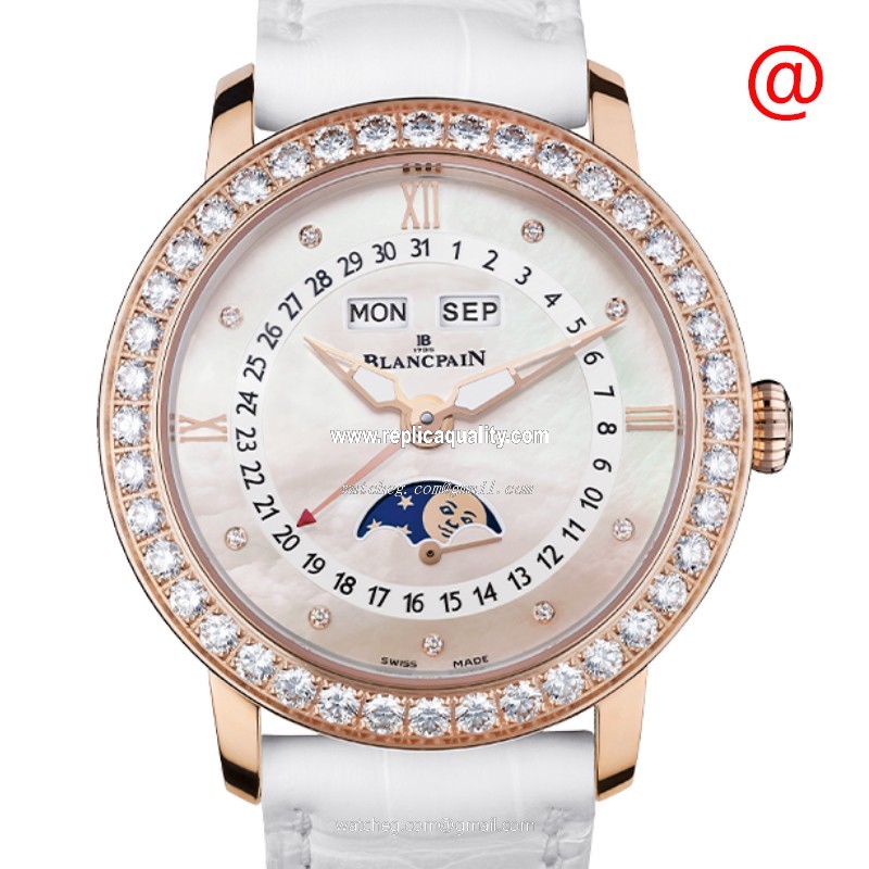Blancpain LADYBIRD 3660-1954-V55A Automatic 18kt Rose Gold & Diamonds White