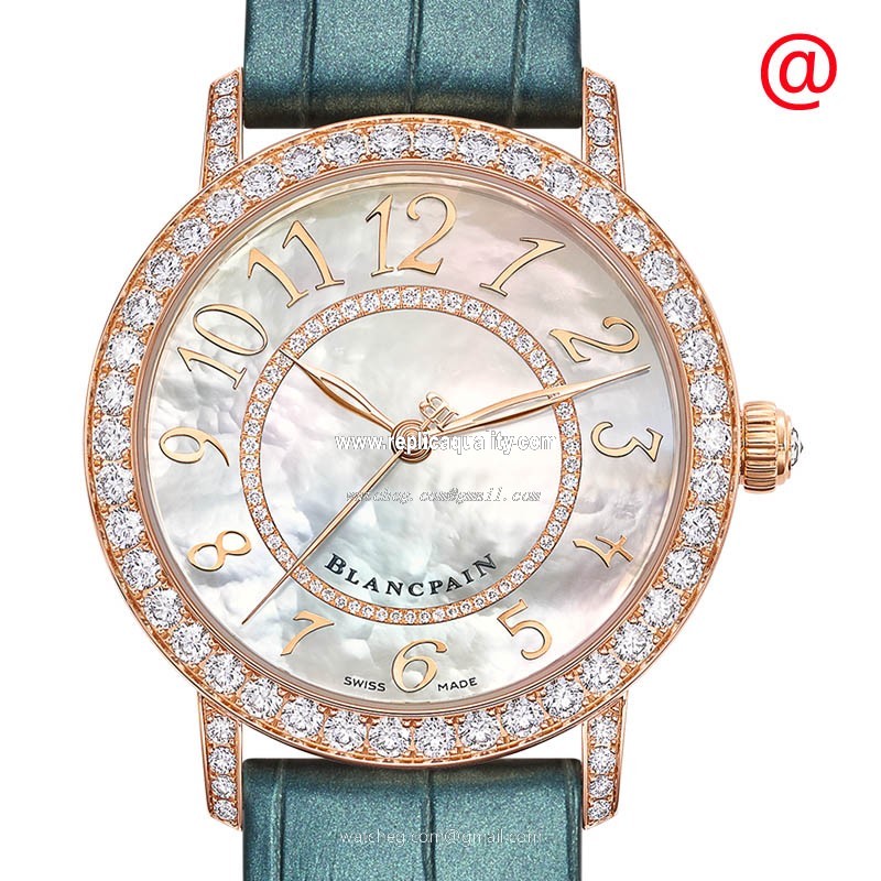 Blancpain LADYBIRD 3660-2954-H55A Automatic 18kt Rose Gold & Diamonds White