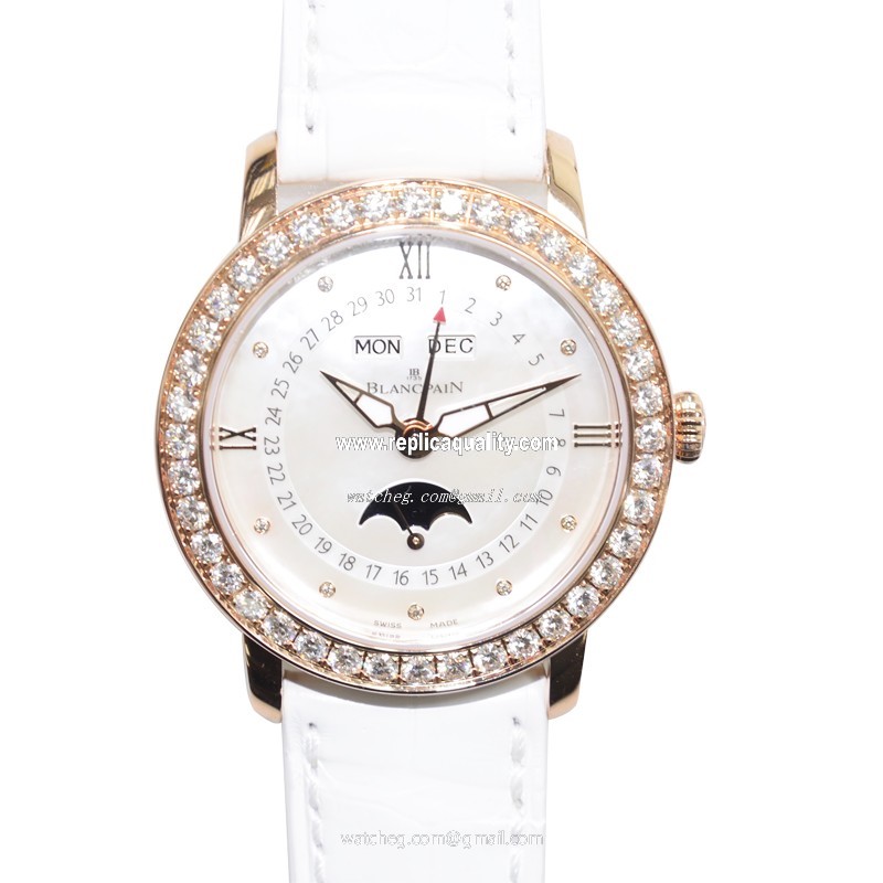 Blancpain WOMEN 3663-2954-55B Automatic 18kt Rose Gold & Diamonds White