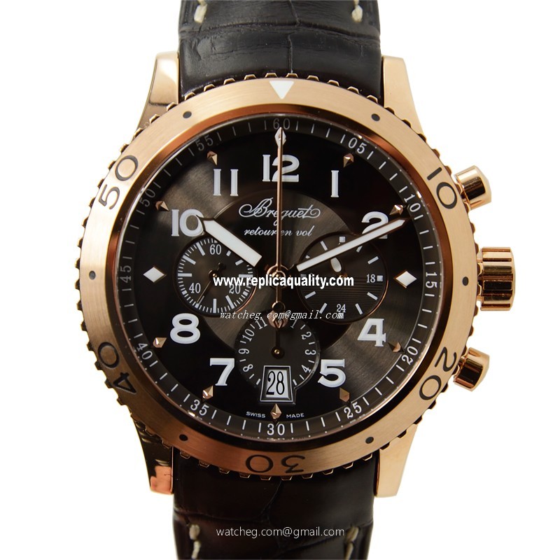 Breguet TYPE XXI 3810BR/92/9ZU Automatic 18kt Rose Gold Dark grey 