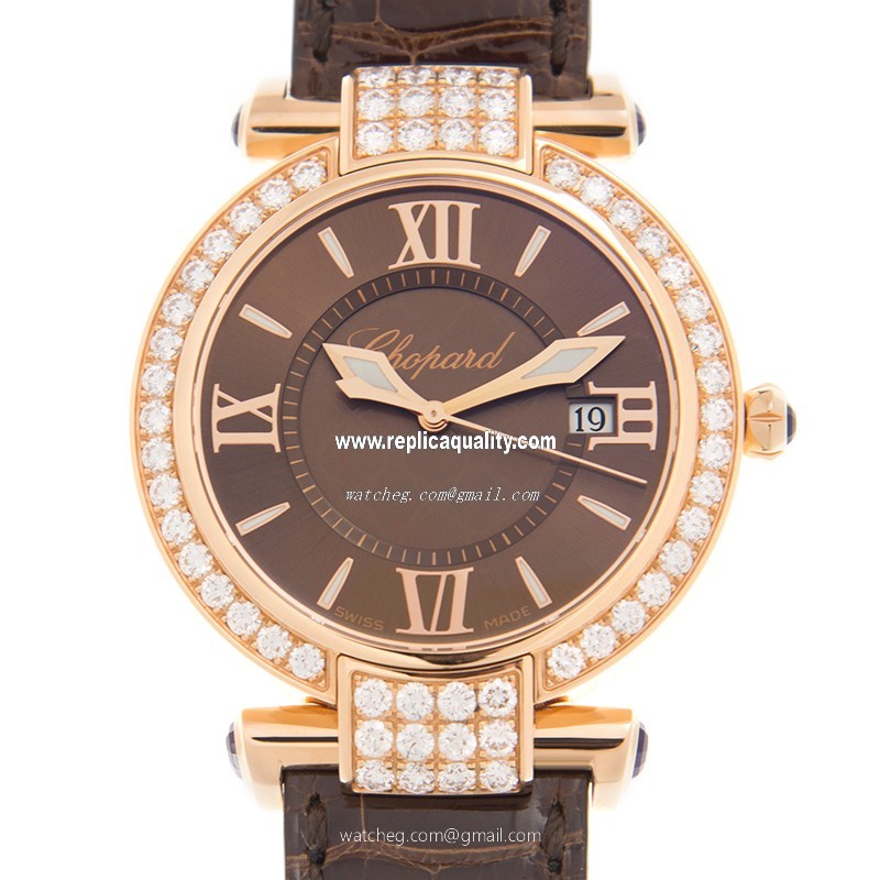 Chopard IMPERIALE 384221-5011 Quartz 18kt Rose Gold & Diamonds Brown