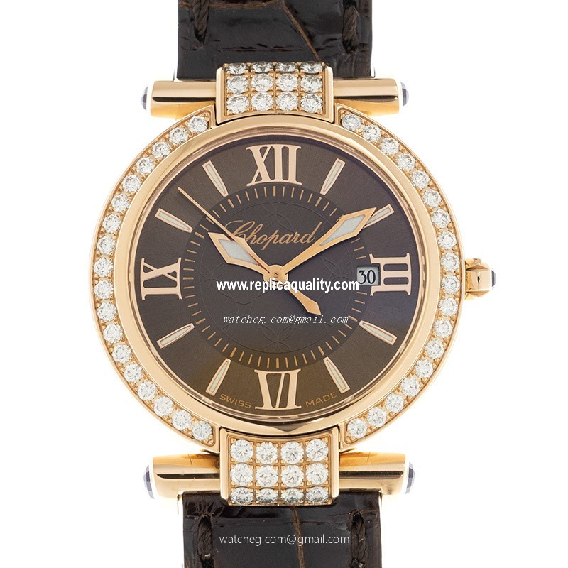 Chopard IMPERIALE 384238-5007 Quartz 18kt Rose Gold & Diamonds Brown