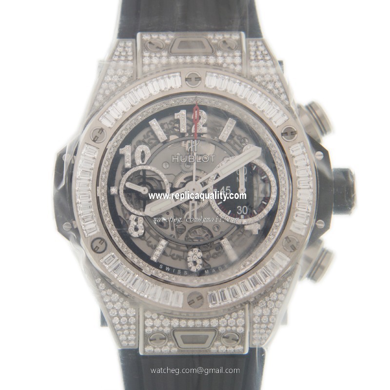 Hublot BIG BANG 411.NX.1170.RX.0904 Automatic Titanium & Diamond Gray