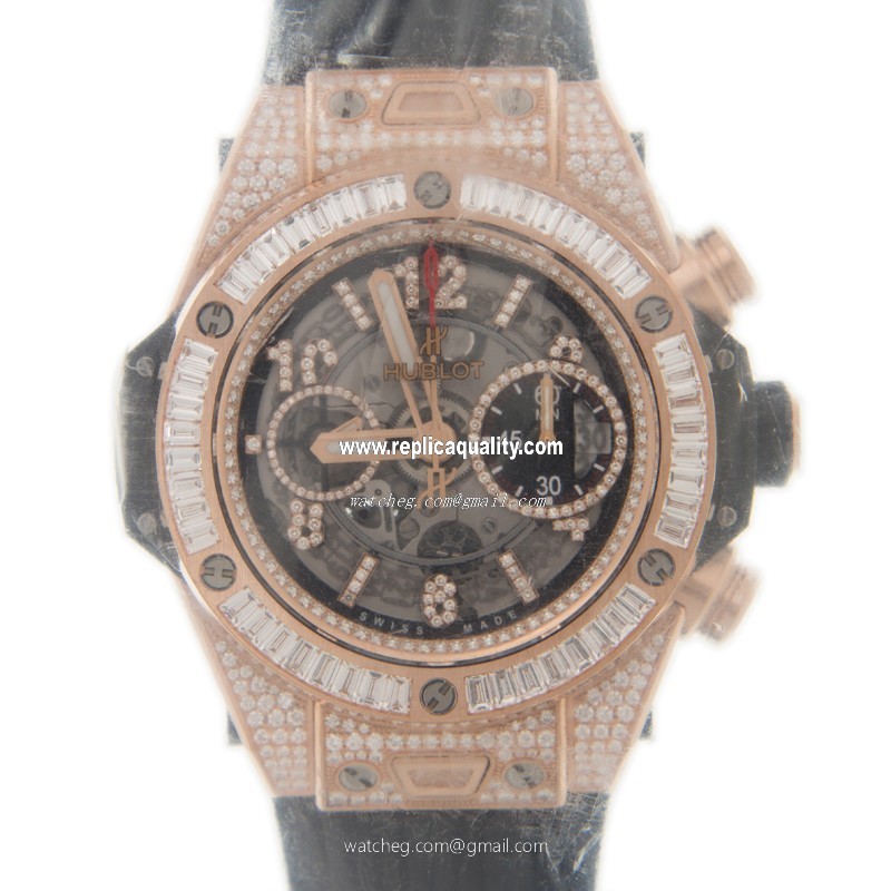 Hublot BIG BANG 411.OX.1180.RX.0904 Automatic 18kt Rose Gold & Diamonds Gray
