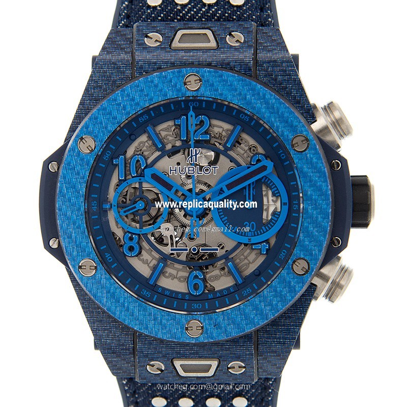 Hublot BIG BANG 411.YL.5190.NR.ITI15 Automatic Carbon Fiber Blue