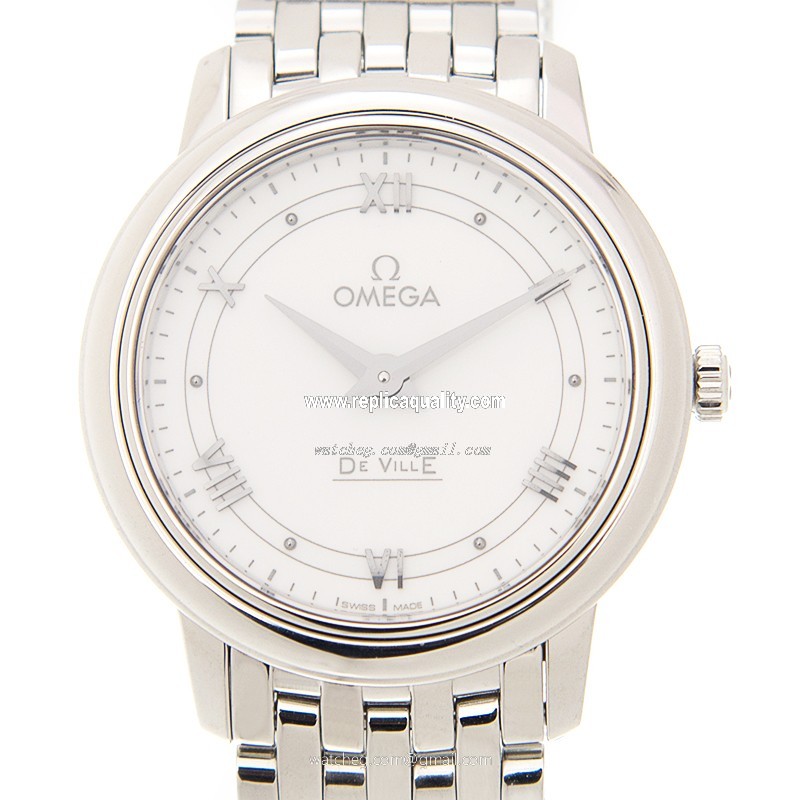 Omega DE VILLE 424.10.27.60.04.001 Quartz Stainless Steel White