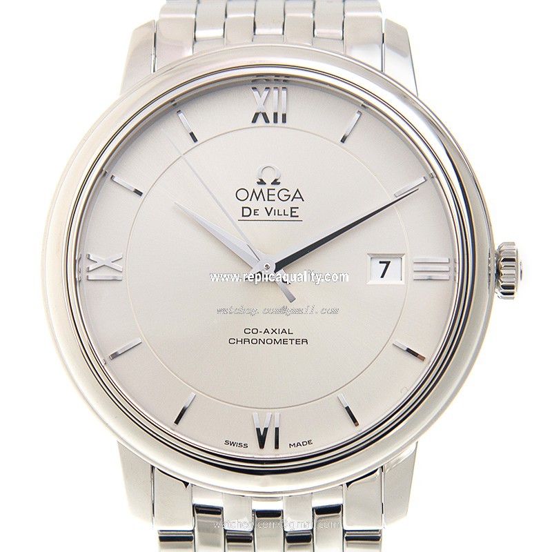 Omega DE VILLE 424.10.40.20.02.003 Automatic Stainless Steel Silvery & White