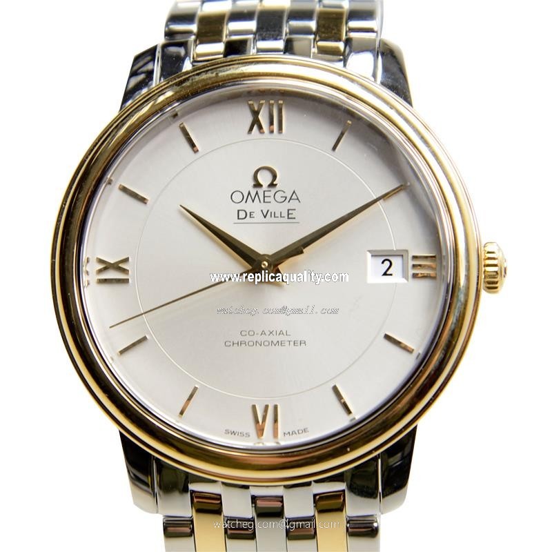 Omega DE VILLE 424.20.37.20.02.001 Automatic 18kt Gold & Steel Silver