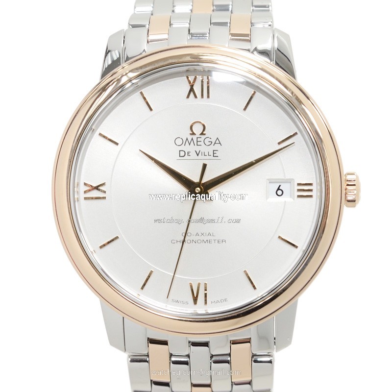 Omega DE VILLE 424.20.37.20.02.002 Automatic 18kt Rose Gold & Steel Silver