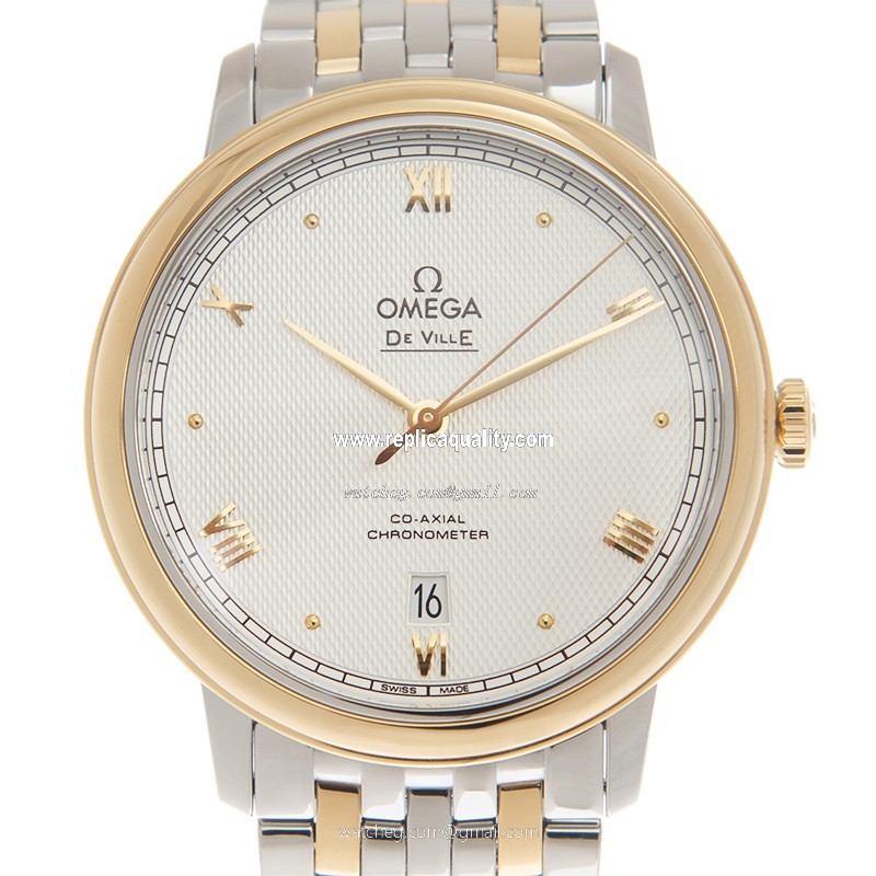 Omega DE VILLE 424.20.40.20.02.005 Automatic 18kt Gold & Steel Gray