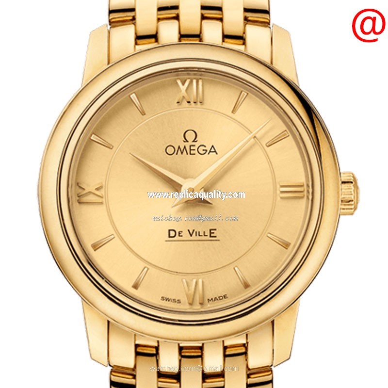 Omega DE VILLE 424.50.27.60.08.001 Quartz 18kt Yellow Gold Yellow