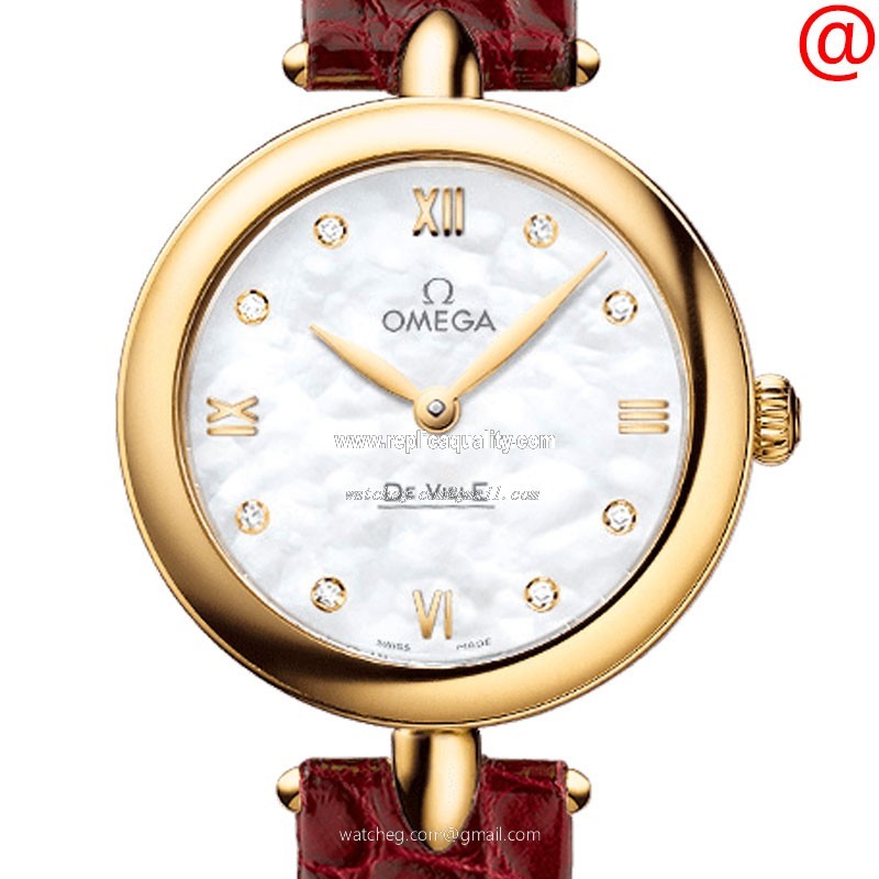 Omega DE VILLE 424.53.27.60.55.001 Quartz 18kt Yellow Gold White