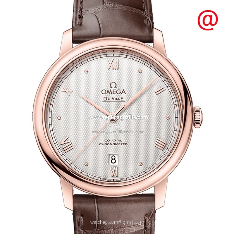 Omega DE VILLE 424.53.40.20.99.001 Automatic 18kt Rose Gold Silver