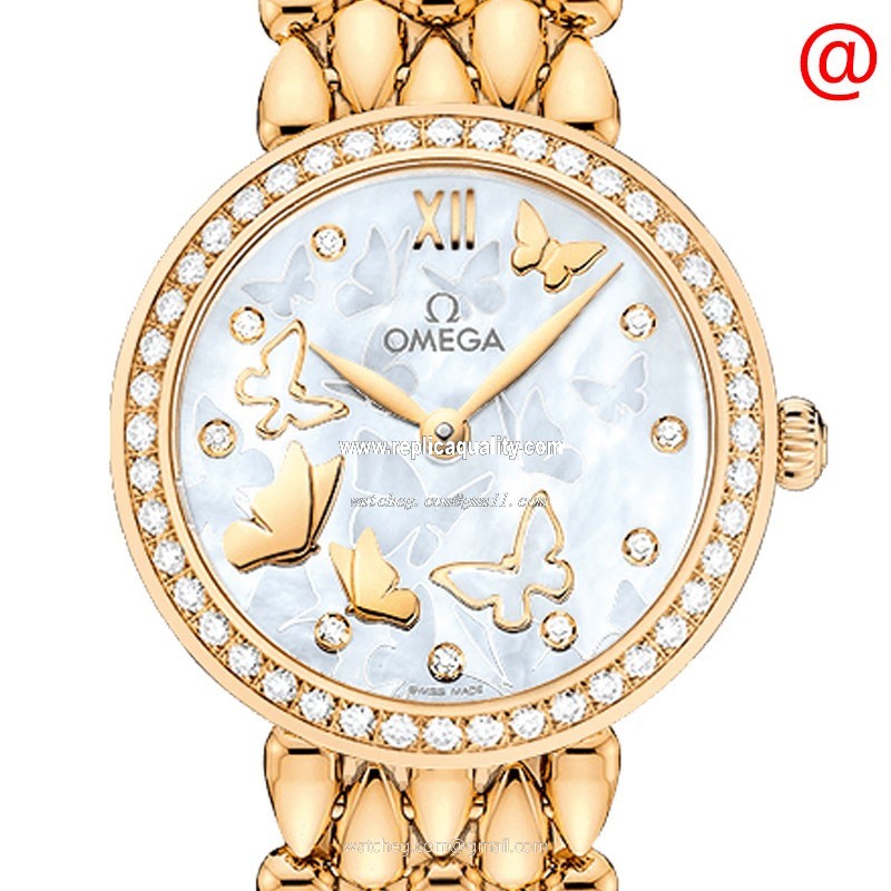 Omega DE VILLE 424.55.27.60.55.005 Quartz 18kt Gold & Diamond White