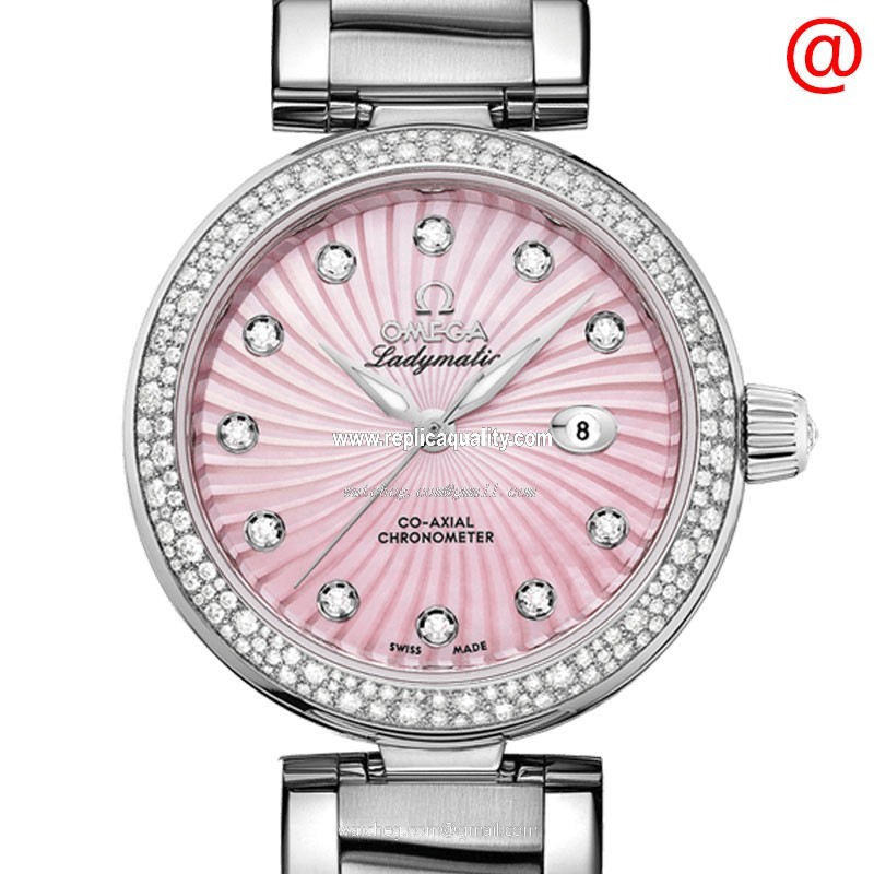 Omega DE VILLE 425.35.34.20.57.001 Automatic Stainless Steel & Diamonds Pink