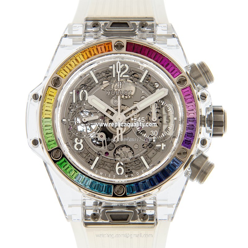 Hublot BIG BANG 441.JX.4802.RT.4099 Automatic 18kt White Gold & Sapphire Transparent