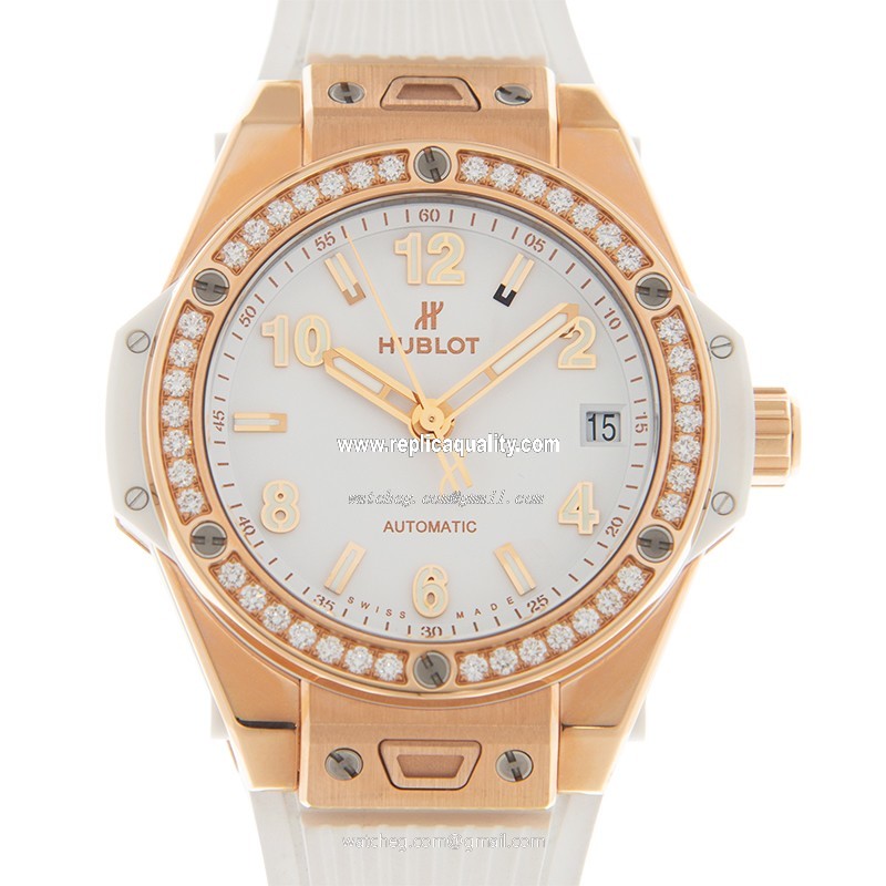 Hublot BIG BANG 465.OE.2080.RW.1204 Automatic 18kt Rose Gold & Diamonds White