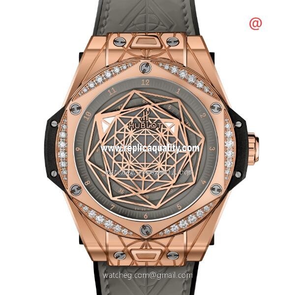 Hublot BIG BANG 465.OS.7048.VR.1204.MXM20 Automatic 18kt Rose Gold & Diamonds Gray