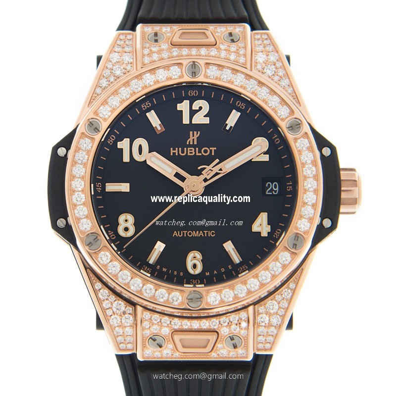 Hublot BIG BANG 465.OX.1180.RX.1604 Automatic 18kt Rose Gold & Diamonds Black
