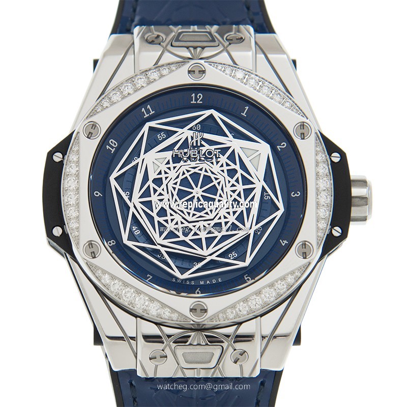 Hublot BIG BANG 465.SS.7179.VR.1204.MXM19 Automatic Stainless Steel & Diamonds Blue