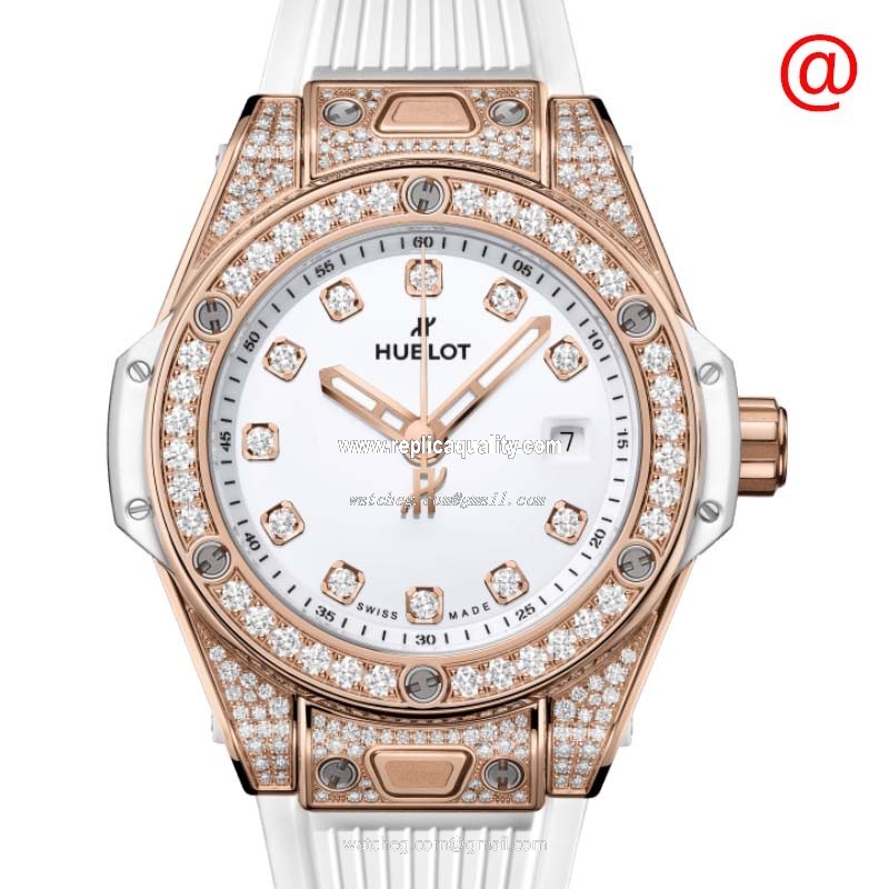 Hublot BIG BANG 485.OE.2210.RW.1604 Automatic 18kt Rose Gold & Diamonds White