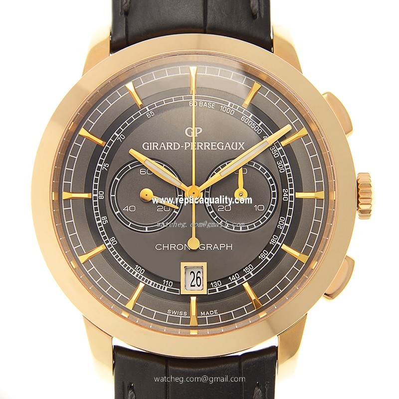 Girard Perregaux GIRARD-PERREGAUX 1966 49529-52-231-BA6A Manual Wind 18kt Rose Gold Gray