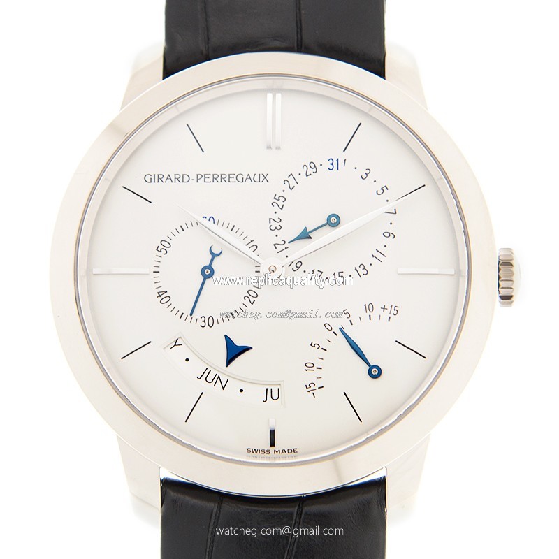 Girard Perregaux GIRARD-PERREGAUX 1966 49538-53-133-BK6A Automatic 18kt White Gold Silvery & White
