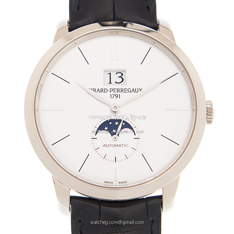 Girard Perregaux 1966 49556-53-132-BB6C Automatic 18kt White Gold Silver