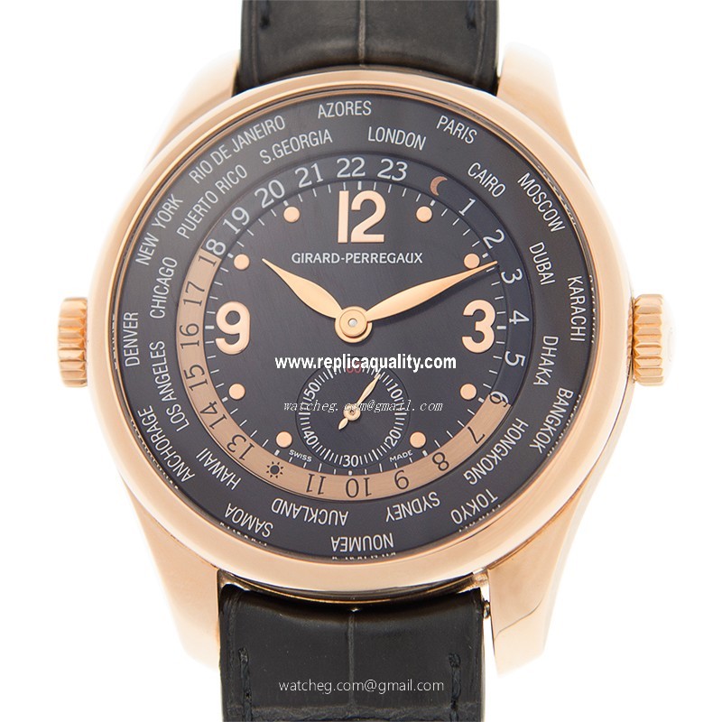 Girard Perregaux  49865-52-651-BA6A Automatic 18kt Rose Gold Black