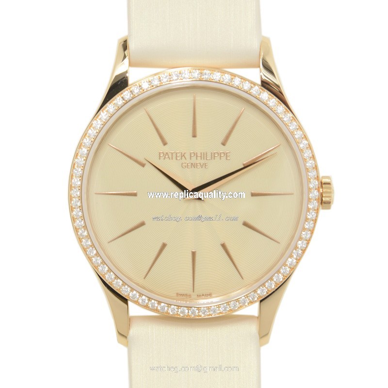 Patek Philippe CALATRAVA 4987R-010 Manual Wind 18kt Rose Gold & Diamonds Pink