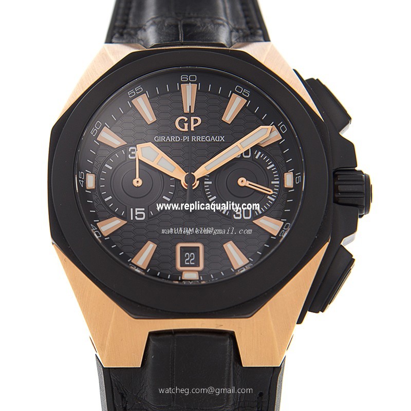 Girard Perregaux HAWK 49970-34-633-BB6B Automatic 18kt Rose Gold & Ceramics Black