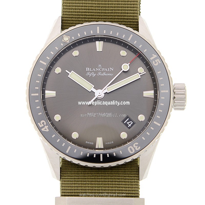 Blancpain FIFTY FATHOMS 5000-1110-NAKA Automatic Stainless Steel Dark grey