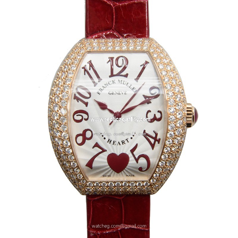 Franck Muller HEART 5000 H SC C 6H D3 (5N) Automatic 18kt Rose Gold & Diamonds Silver