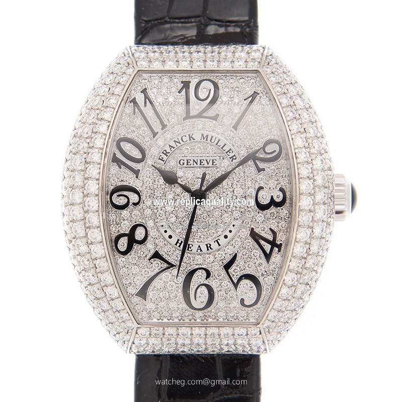 Franck Muller LADIES COLLECTION 5000H SC D3 CD (OG) Quartz 18kt White Gold & Diamond Black