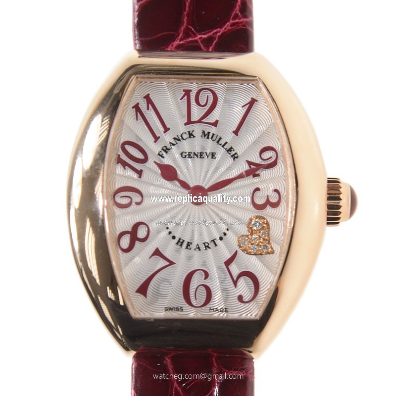 Franck Muller HEART 5002 S QZ C4 CD (5N) Quartz 18kt Rose Gold Silver