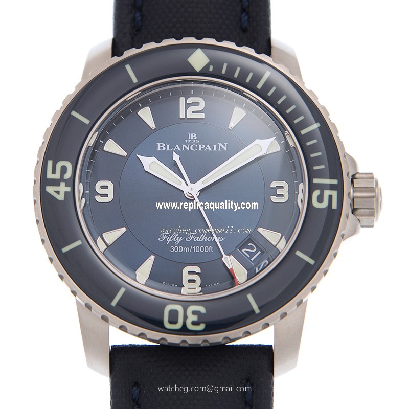Blancpain FIFTY FATHOMS 5015-12B40-O52A Automatic PVD Titanium Blue