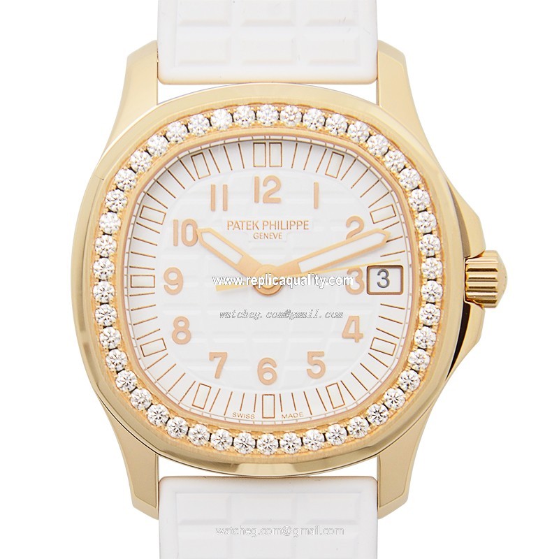 Patek Philippe AQUANAUT 5068R-010 Automatic 18kt Rose Gold & Diamonds White