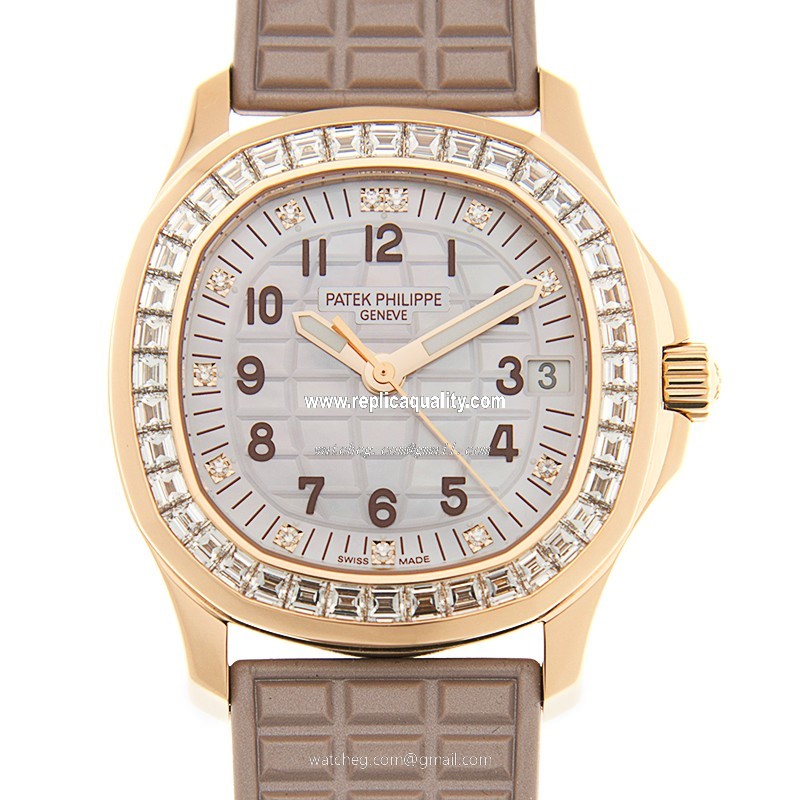 Patek Philippe AQUANAUT 5072R-001 Automatic 18kt Rose Gold & Diamonds Gray