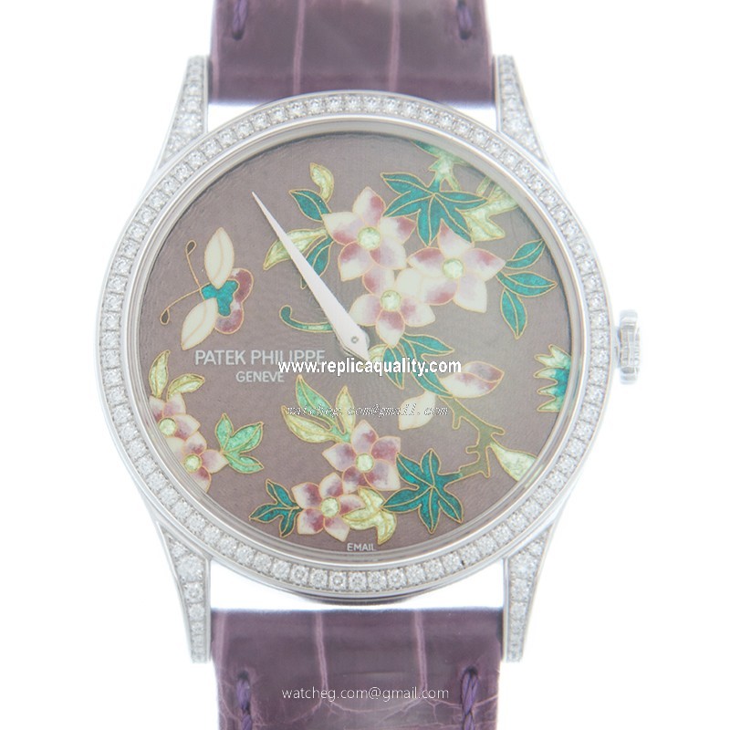 Patek Philippe RARE HANDCRAFTS 5077/100G-025 Automatic 18kt White Gold & Diamond Purple