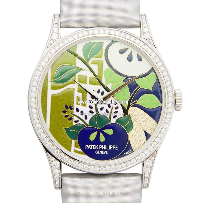 Patek Philippe CALATRAVA 5077/100P-021 Automatic 950 Platinum & Diamonds Green