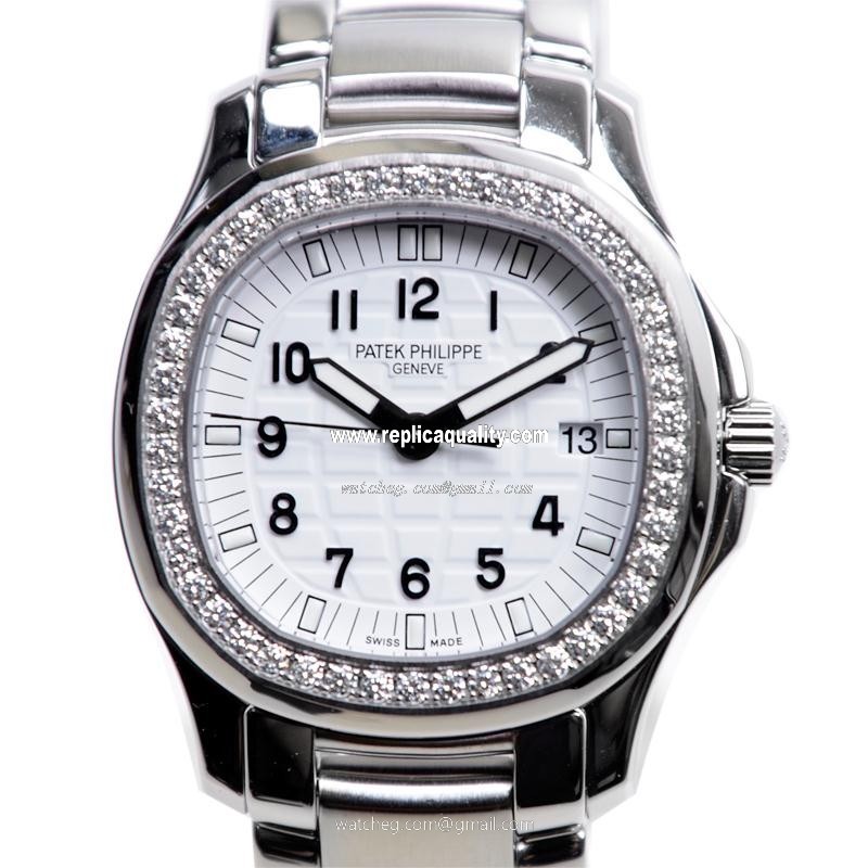 Patek Philippe AQUANAUT 5087-1A-010 Quartz Stainless Steel & Diamonds White