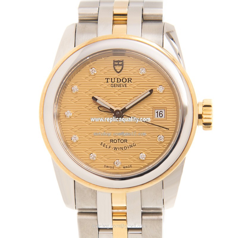Tudor GLAMOUR DATE 51003-68013-10DI-CHCL Automatic Stainless Steel Gold