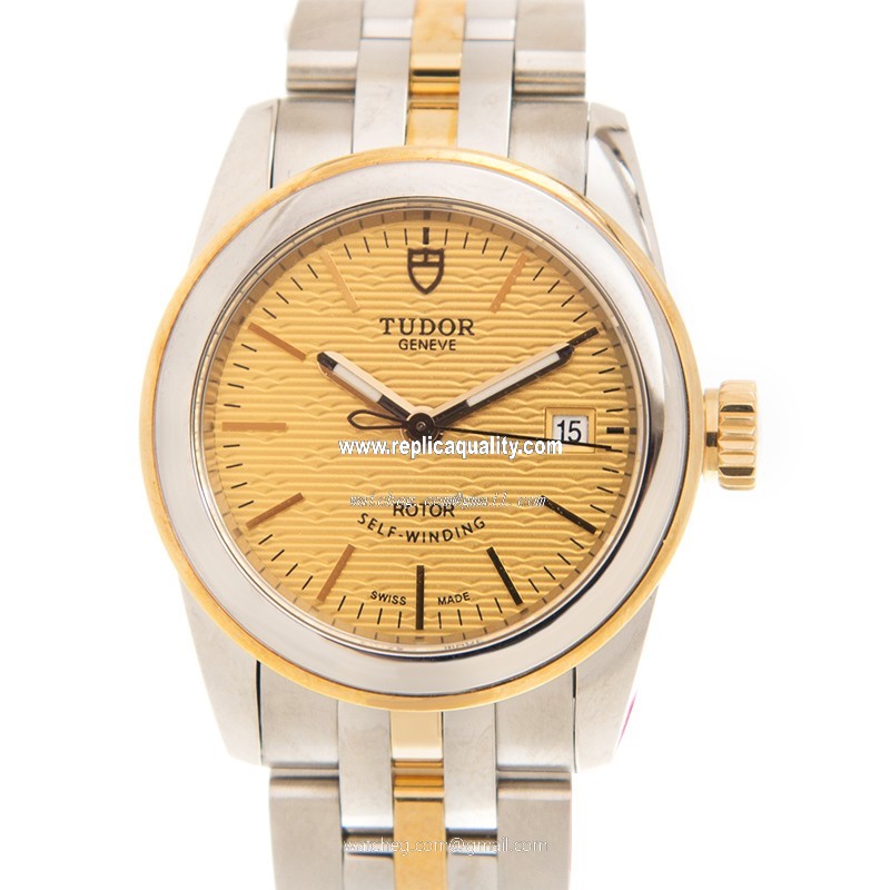 Tudor GLAMOUR DATE 51003-68013-CHCL Automatic 18kt Gold & Steel Gold