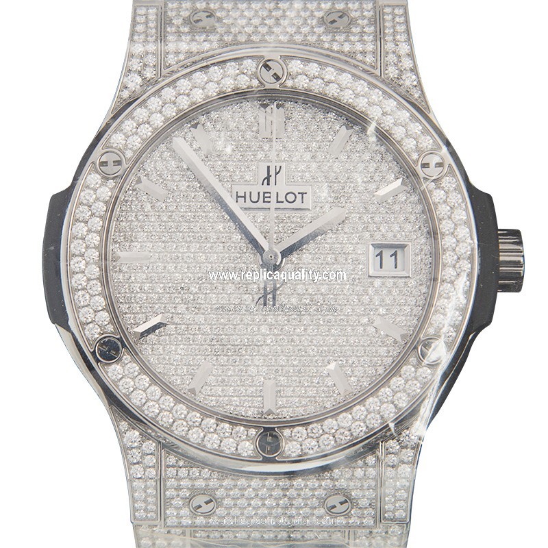 Hublot CLASSIC FUSION 511.NX.9010.NX.3704 Automatic Titanium & Diamond Silver