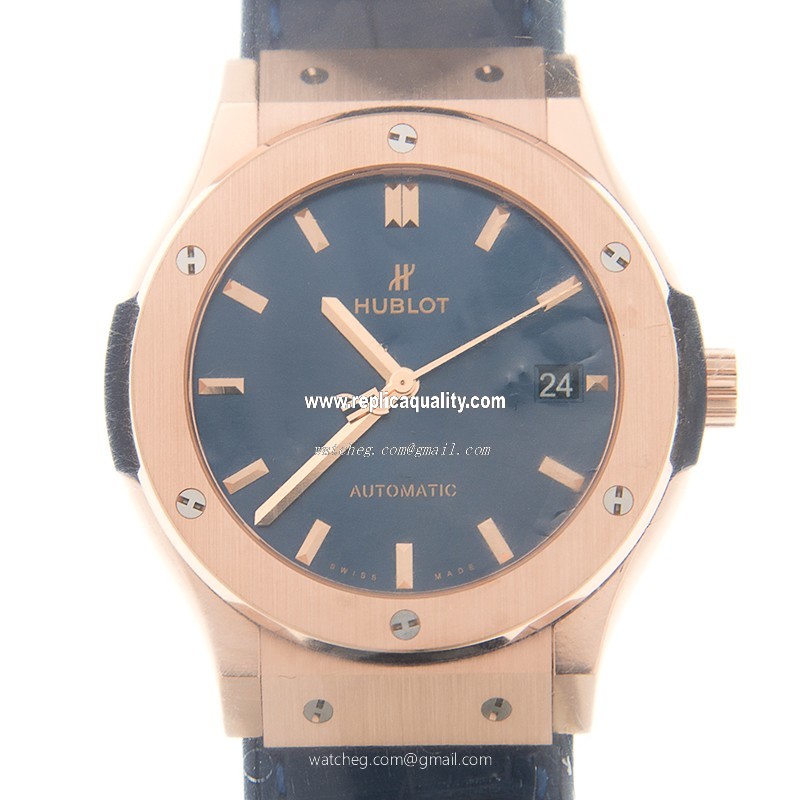Hublot CLASSIC FUSION 511.OX.7180.LR Automatic 18kt Rose Gold Blue