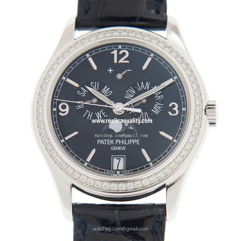 Patek Philippe COMPLICATIONS 5147G-001 Automatic 18kt White Gold & Diamond Blue