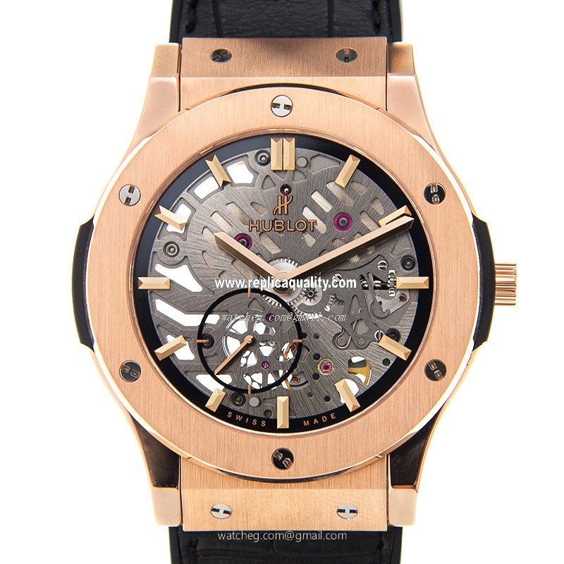 Hublot CLASSIC FUSION 515.OX.0180.LR Manual Wind 18kt Rose Gold Transparent Skull
