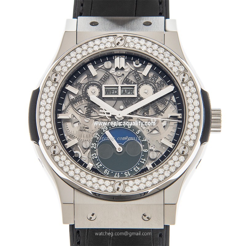 Hublot CLASSIC FUSION 517.NX.0170.LR.1104 Automatic Titanium & Diamond Transparent